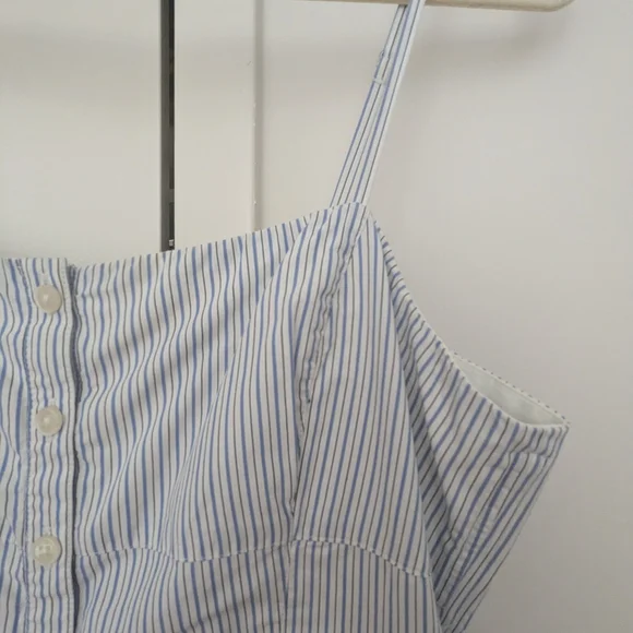 J. Crew Blue and White Striped Maxi Dress - Picture 2 of 8